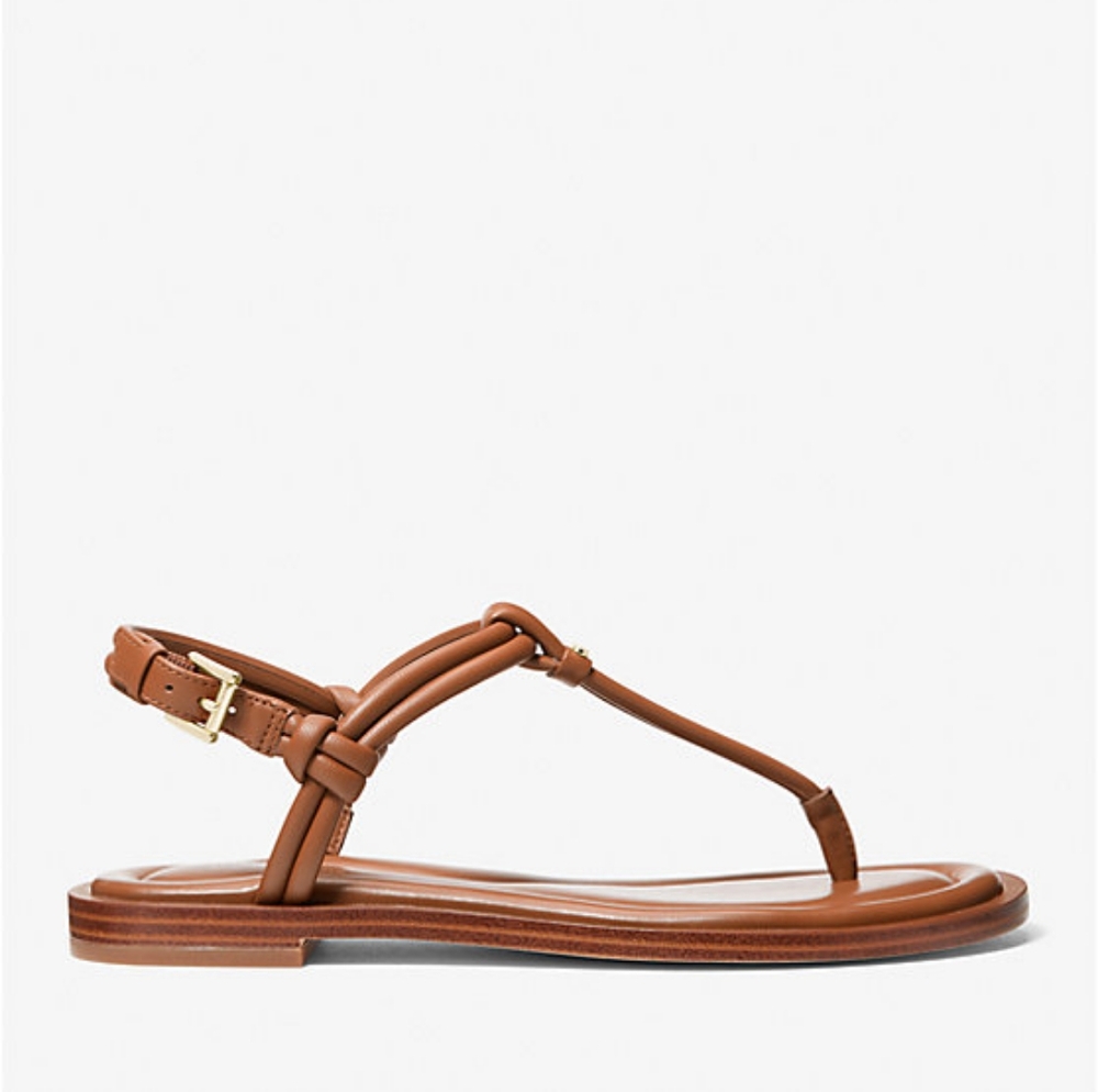 Michael Kors Astra Leather T-Strap Sandal - Picture 6 of 6